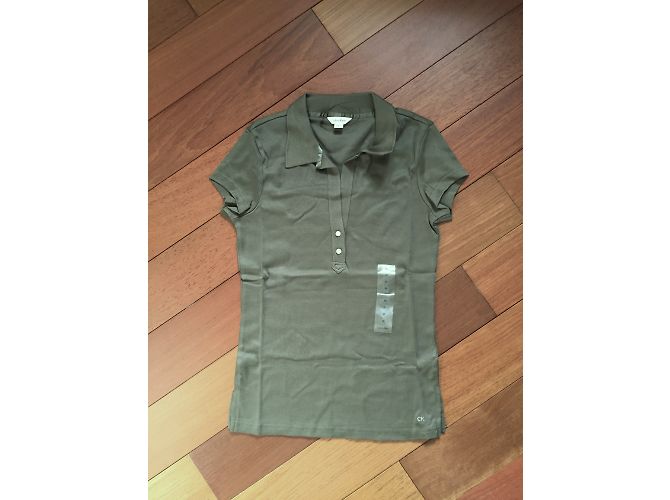 Polo Calvin Klein Caqui de Algodón XS - vista 3
