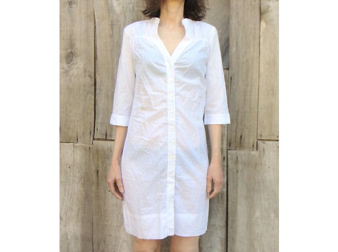 Vestido Maje Melissa de algodón blanco - vista 5
