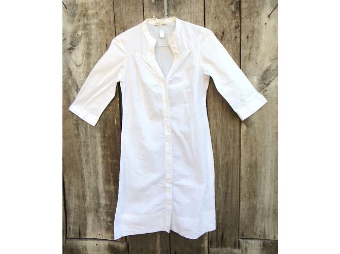 Vestido Maje Melissa de algodón blanco - vista 7