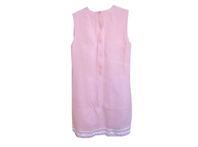 Autre Marque Mini vestido trapecio Mademoiselle B de algodón rosa - vista 2
