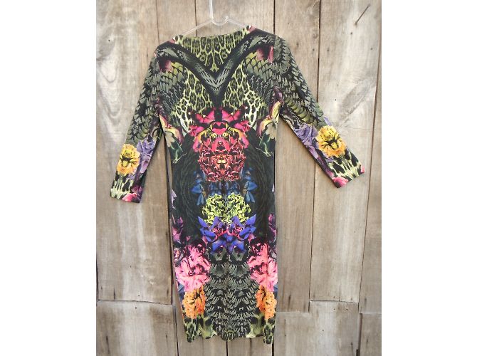 Roberto Cavalli Kleid Jungle Print Wolle Mehrfarben - Ansicht 10