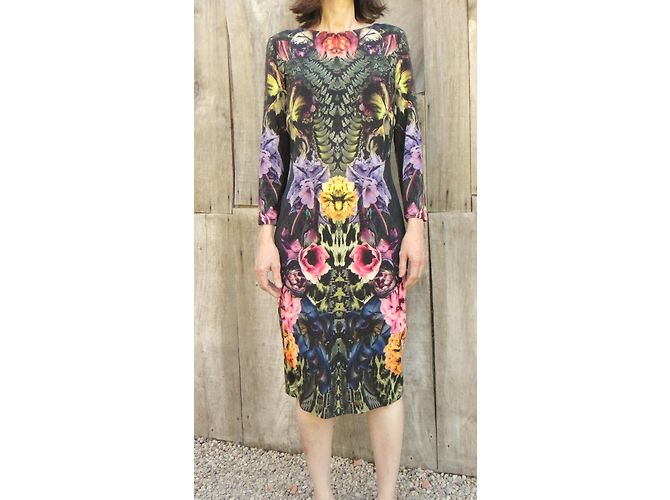 Roberto Cavalli Kleid Jungle Print Wolle Mehrfarben - Ansicht 3