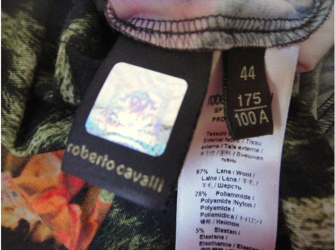 Roberto Cavalli Kleid Jungle Print Wolle Mehrfarben - Ansicht 5