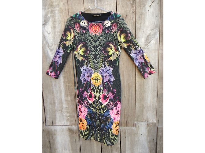 Roberto Cavalli Kleid Jungle Print Wolle Mehrfarben - Ansicht 7