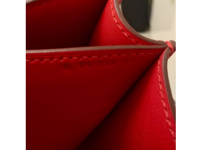 Hermès Hermes Constance 24cm Borsa in pelle scamosciata con hardware in oro rosa Rosso D'oro Castagno - vista 9