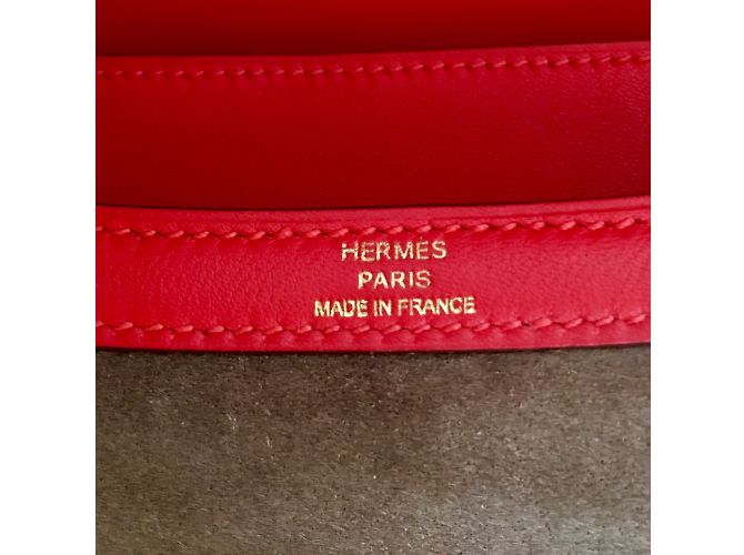 Hermès Hermes Constance 24cm Borsa in pelle scamosciata con hardware in oro rosa Rosso D'oro Castagno - vista 10