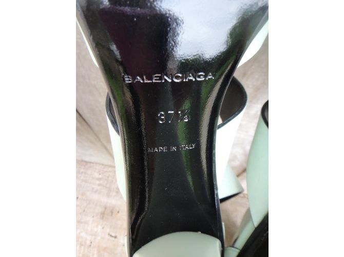 Sandali Balenciaga Nabuk Pistacchio 37.5 Verde - vista 10