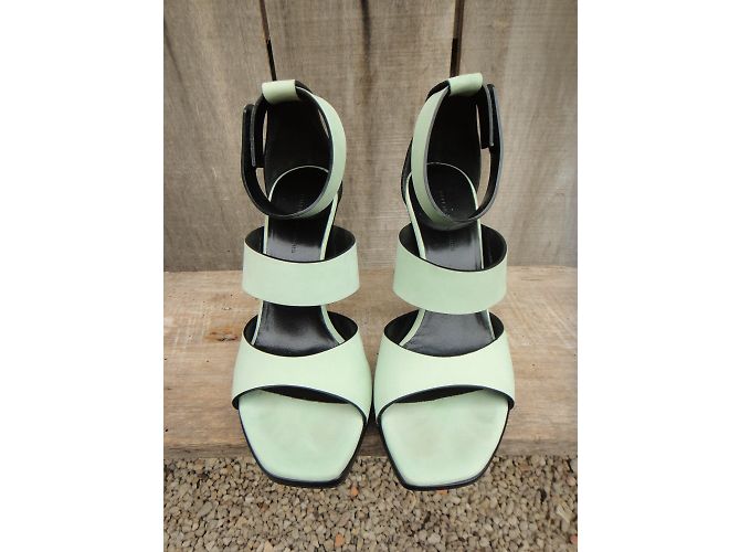 Sandali Balenciaga Nabuk Pistacchio 37.5 Verde - vista 6