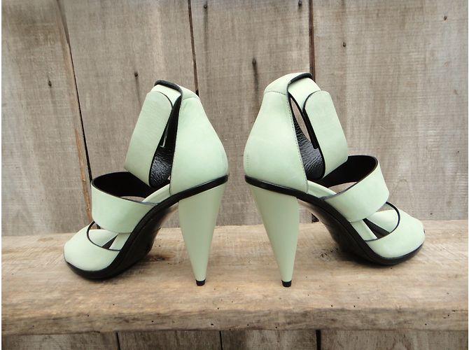 Sandali Balenciaga Nabuk Pistacchio 37.5 Verde - vista 8