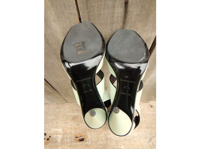 Sandali Balenciaga Nabuk Pistacchio 37.5 Verde - vista 9