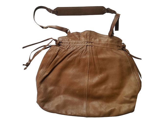 Vanessa Bruno Ledertasche Hellbraun mit Fransen - Ansicht 2