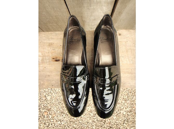 Mocassini Paraboot in vernice nera Nero - vista 4