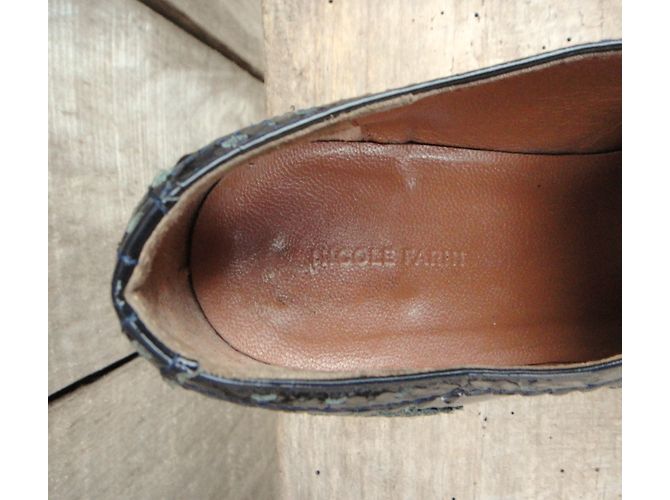 Nicole Fahri Brogues Nicole Farhi in pelle verniciata nera 37 Nero - vista 6