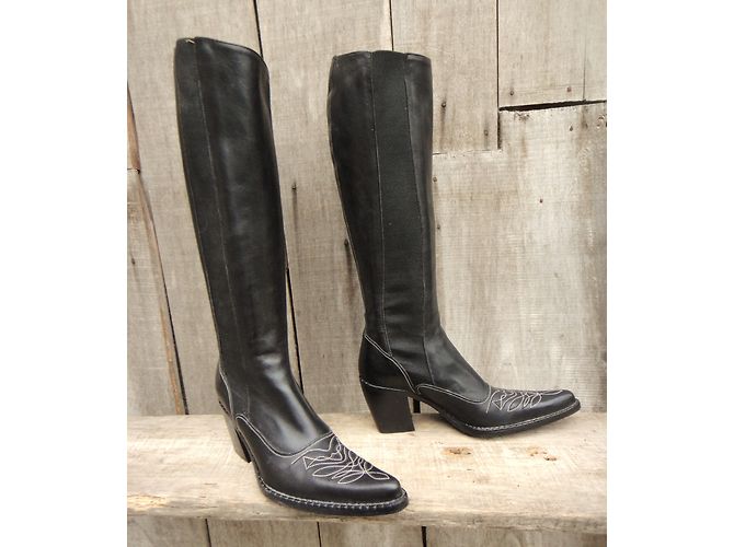 Botas Western Free Lance de cuero negro talla 36 - vista 4