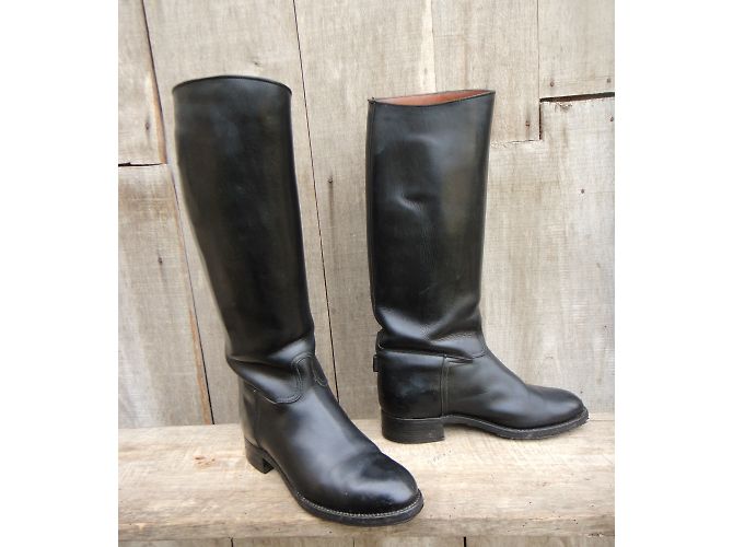 Botas de equitación de cuero Paraboot Saumur Negras Negro - vista 3
