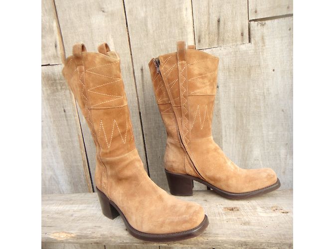 Free Lance Wildleder Stiefeletten Sand Farbe Beige Größe 39 - Ansicht 4