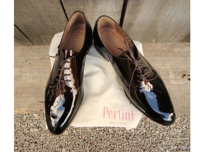 Autre Marque Derbie Pertini in pelle verniciata bronzo 40 - vista 3