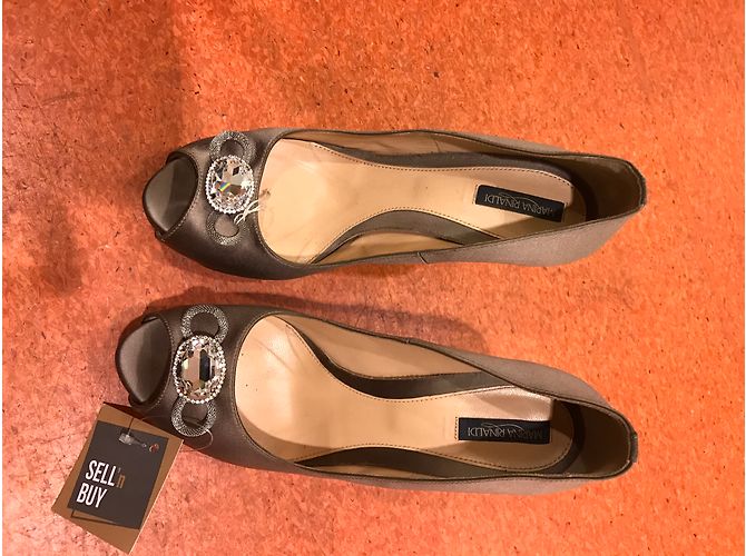Sandali Marina Rinaldi in tessuto beige - vista 3