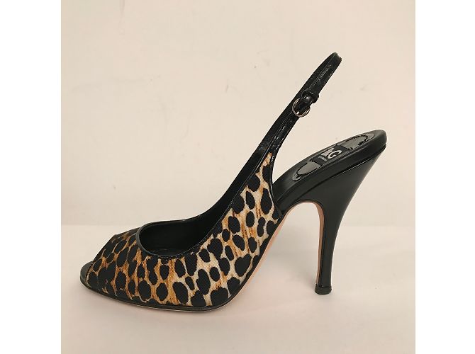Sandali D&G Leopardato in Vernice Stampa leopardo - vista 3