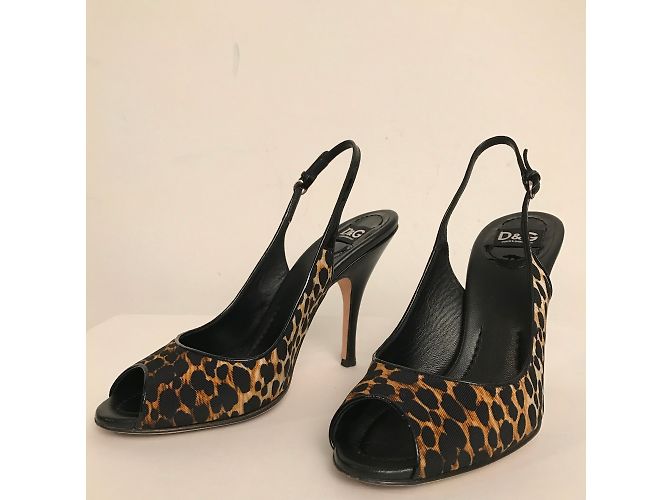 Sandali D&G Leopardato in Vernice Stampa leopardo - vista 4