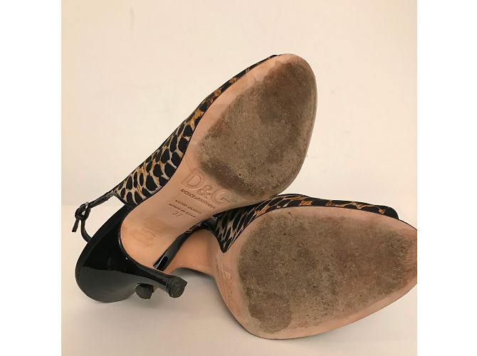Sandali D&G Leopardato in Vernice Stampa leopardo - vista 6