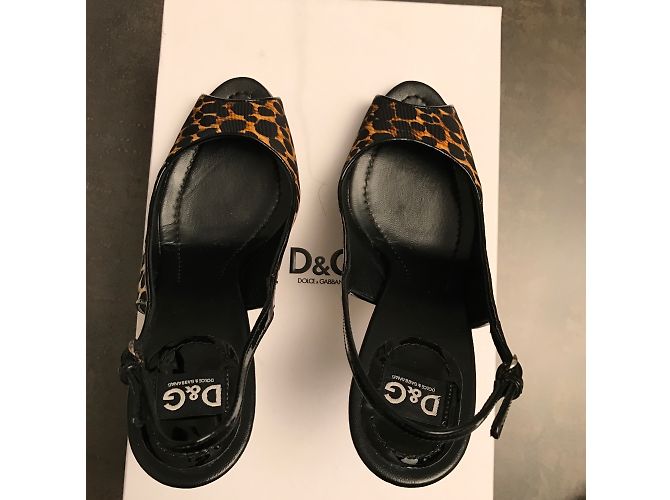Sandali D&G Leopardato in Vernice Stampa leopardo - vista 7