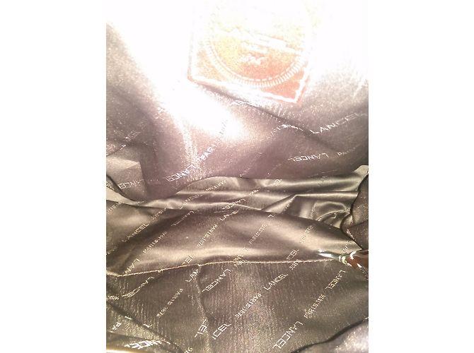 Zaino Lancel in pelle marrone e tela - vista 12