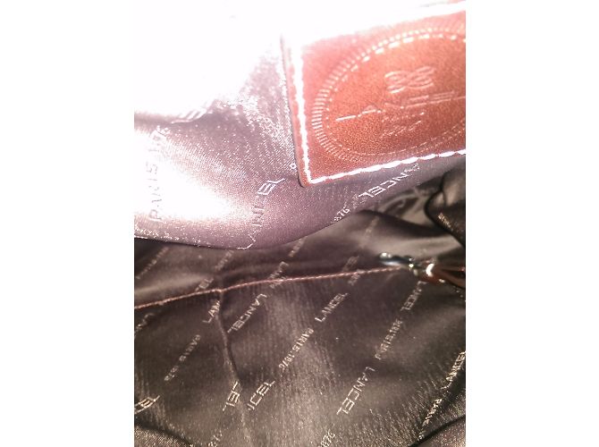 Zaino Lancel in pelle marrone e tela - vista 13