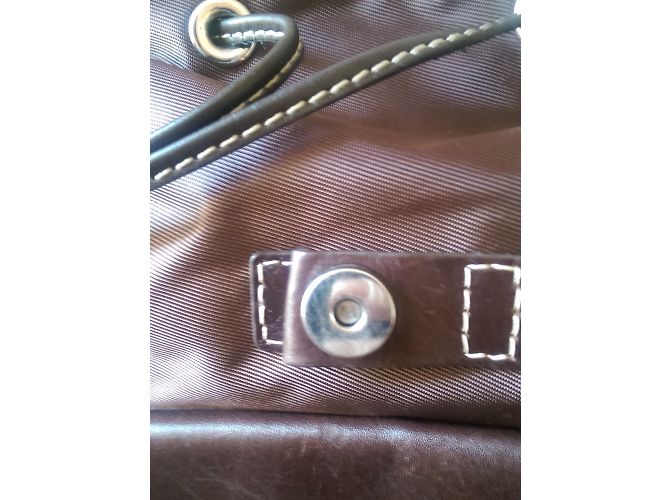 Zaino Lancel in pelle marrone e tela - vista 14