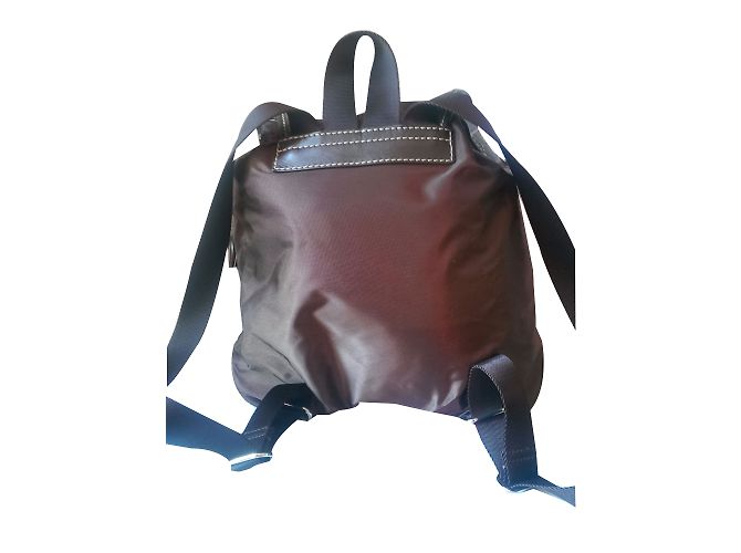 Zaino Lancel in pelle marrone e tela - vista 2