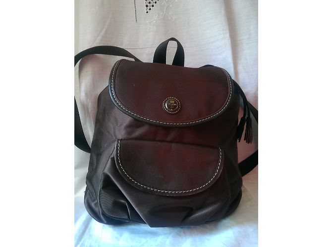 Zaino Lancel in pelle marrone e tela - vista 3