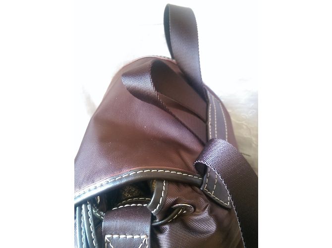 Zaino Lancel in pelle marrone e tela - vista 9