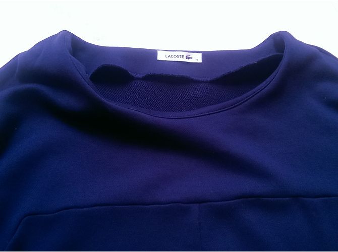 Vestido Lacoste de algodón azul marino - vista 3