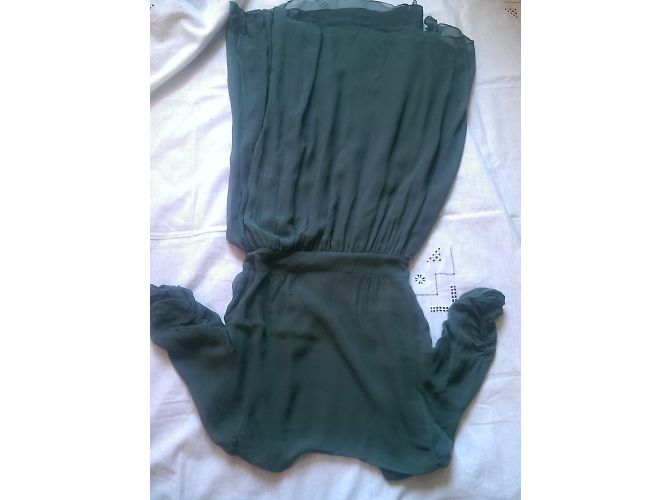 Comptoir Des Cotonniers Vestido Imalia de seda verde - vista 5