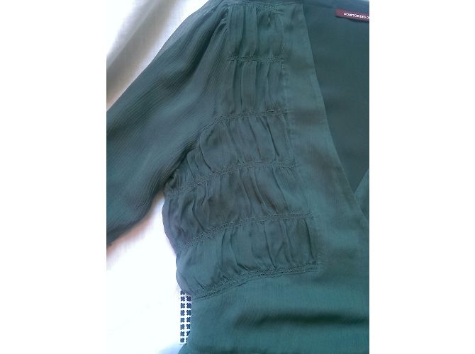 Comptoir Des Cotonniers Vestido Imalia de seda verde - vista 6