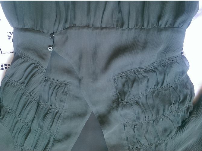 Comptoir Des Cotonniers Vestido Imalia de seda verde - vista 9