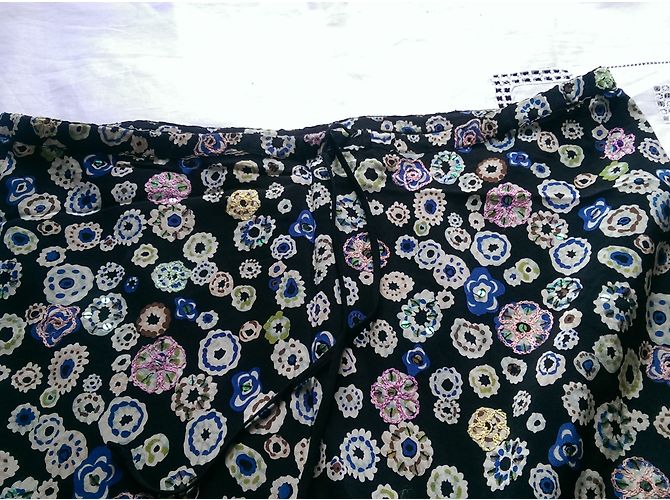 Falda Gerard Darel de seda estampada y lentejuelas 42 Multicolor - vista 3
