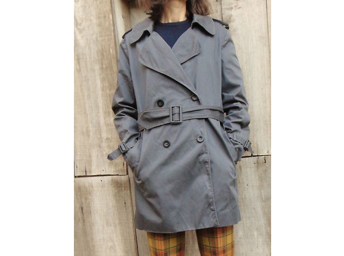 Gabardina Claudie Pierlot Gris Algodón - vista 4