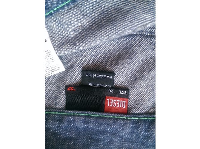 Falda Diesel de denim azul de largo a la rodilla algodón - vista 8
