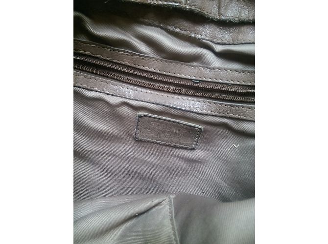 Borsa a tracolla Topshop in pelle beige - vista 7