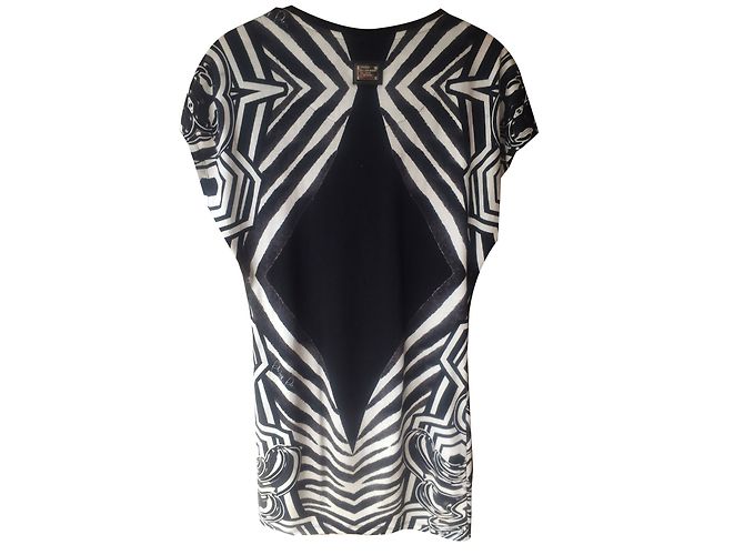 Vestido Philipp Plein de algodón negro con estampado de cebra - vista 2