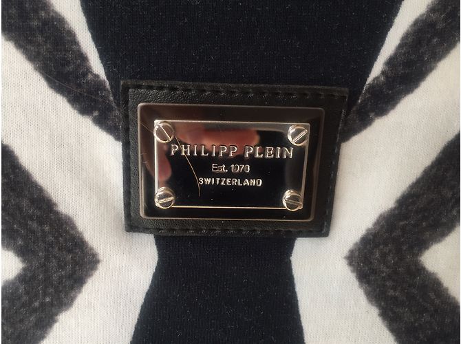 Vestido Philipp Plein de algodón negro con estampado de cebra - vista 5