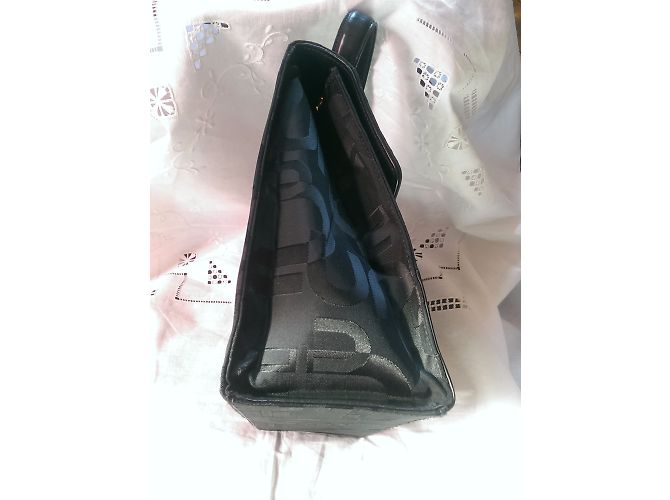 Borsa a mano Emanuel Ungaro nera in pelle e tela Nero - vista 4