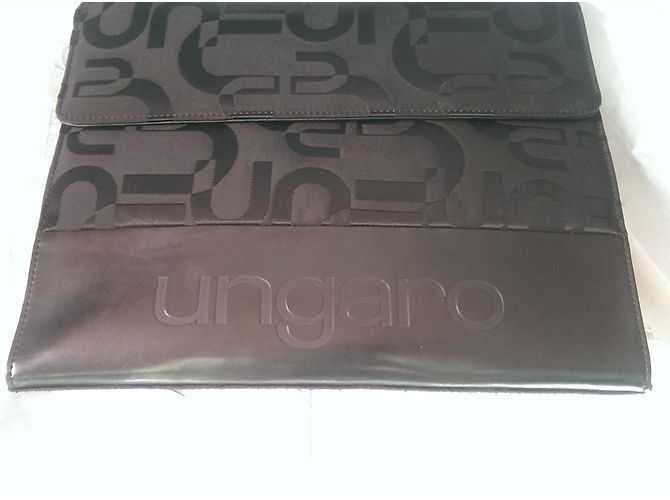 Borsa a mano Emanuel Ungaro nera in pelle e tela Nero - vista 6