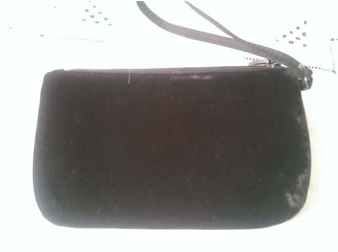 Pochette Giorgio Armani in velluto nero - vista 5