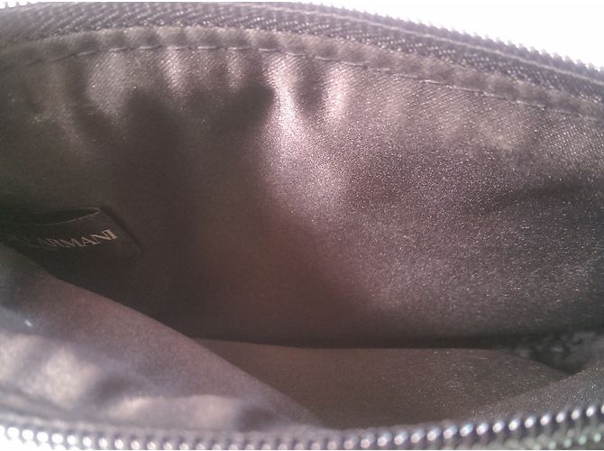 Pochette Giorgio Armani in velluto nero - vista 6