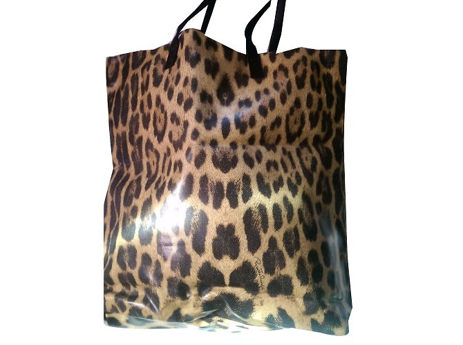 Borsa Tote Roberto Cavalli Leopard Print Canvas Love Paris Stampa leopardo - vista 2