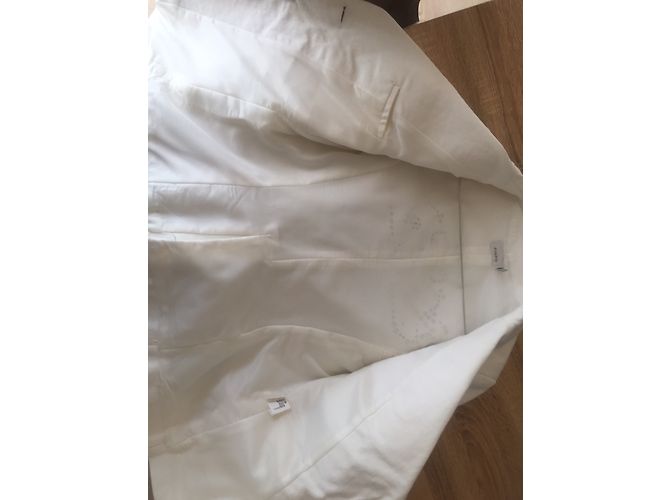Pinko Embroidered Cotton Jacket Eggshell - view 5