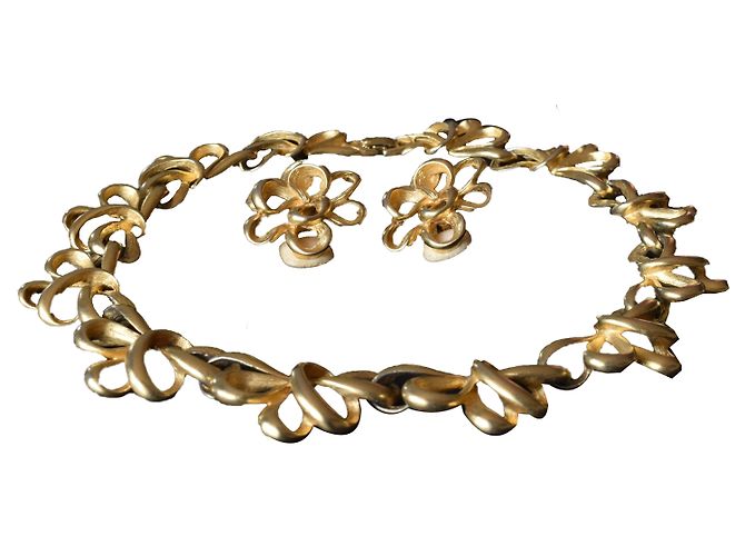 Autre Marque Collier et boucles d'oreilles en plaqué or Doré - vue 2