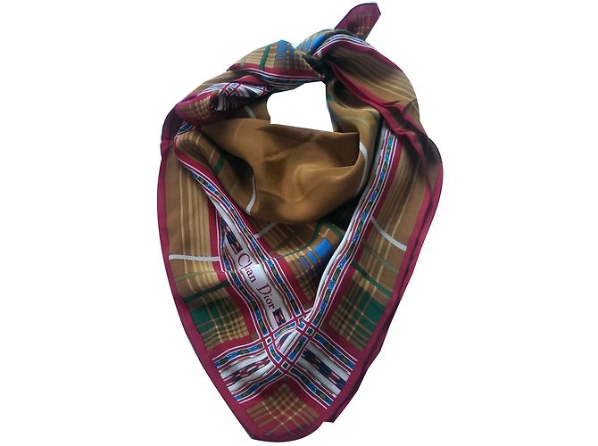 Lenço de seda Christian Dior Multicor - vista 2